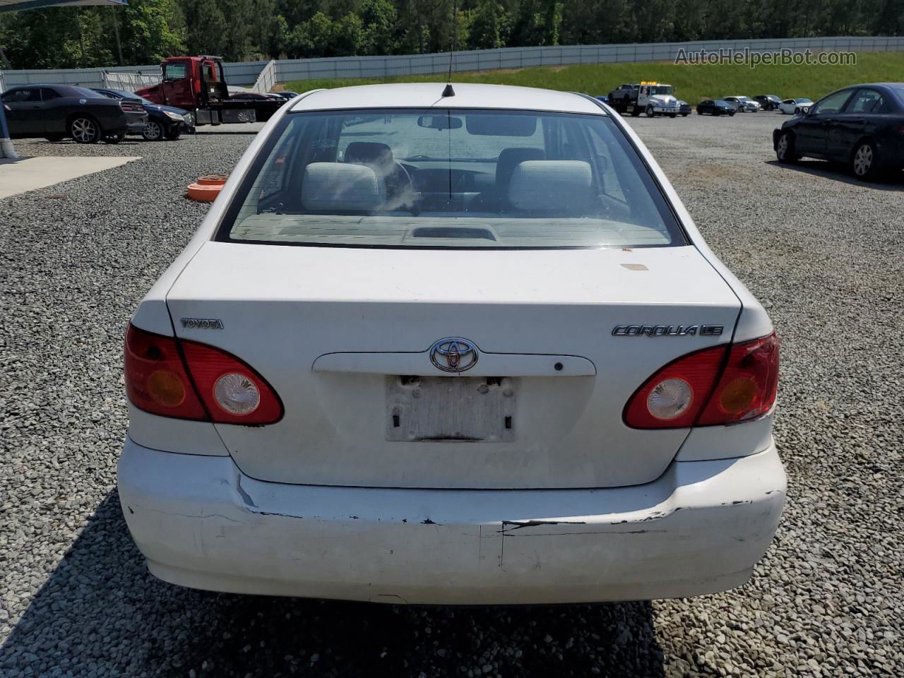 2004 Toyota Corolla Ce White vin: 1NXBR32E44Z341906