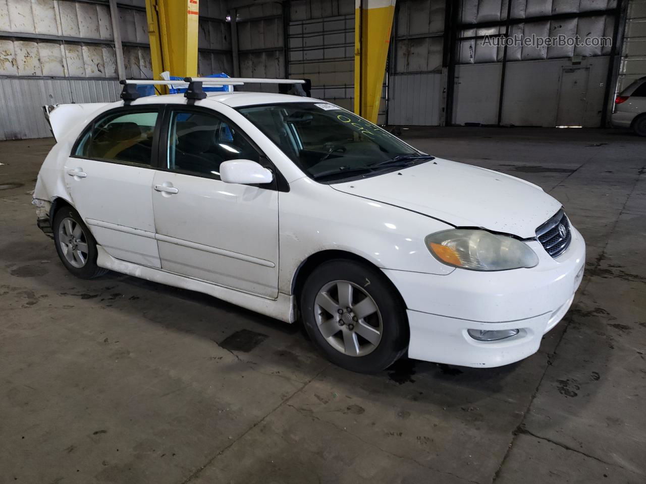 2005 Toyota Corolla Ce White vin: 1NXBR32E45Z567963