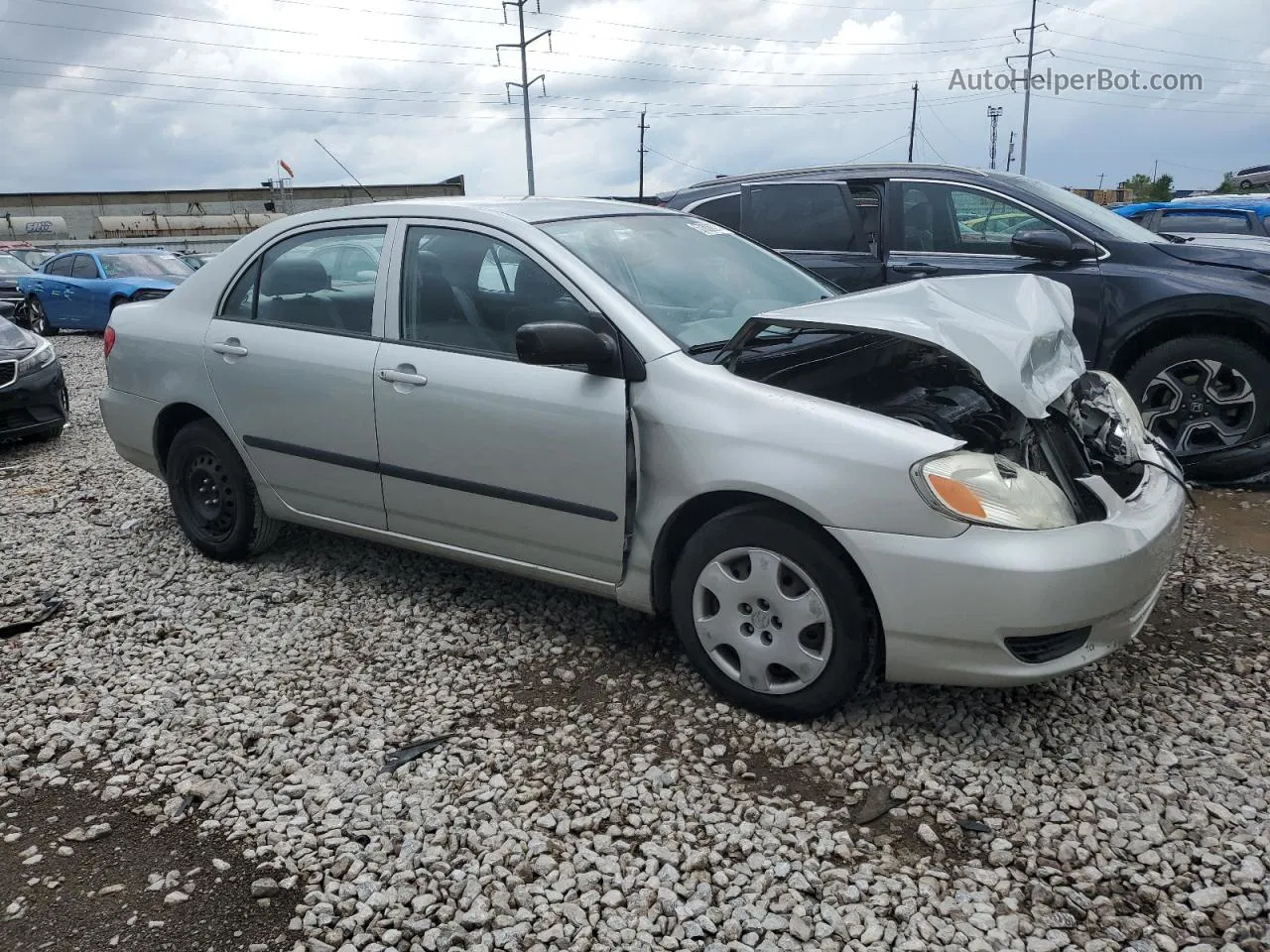 2003 Toyota Corolla Ce Gray vin: 1NXBR32E53Z046506