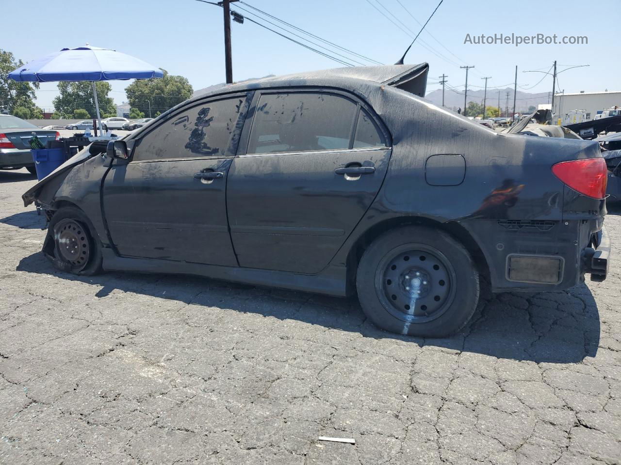 2003 Toyota Corolla Ce Black vin: 1NXBR32E53Z050345