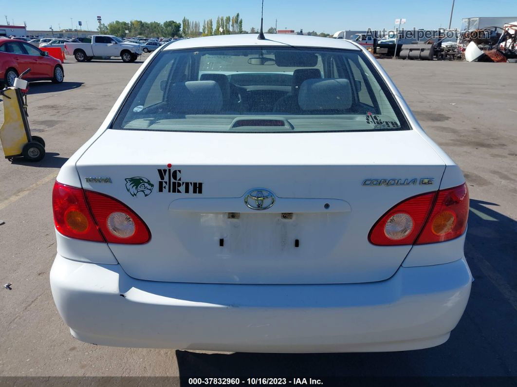 2003 Toyota Corolla Le White vin: 1NXBR32E53Z067145