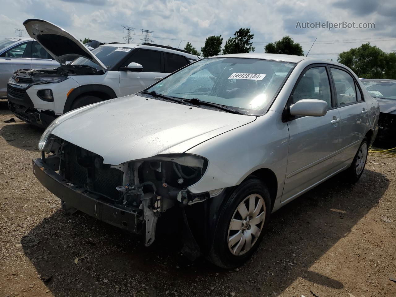 2003 Toyota Corolla Ce Silver vin: 1NXBR32E53Z174146