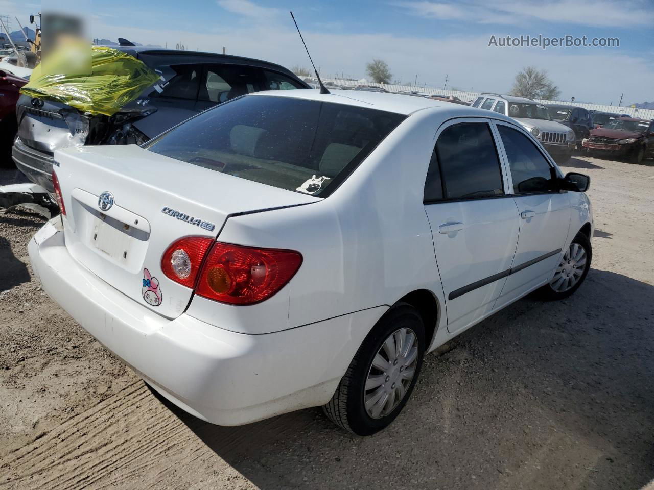 2003 Toyota Corolla Ce White vin: 1NXBR32E53Z175572