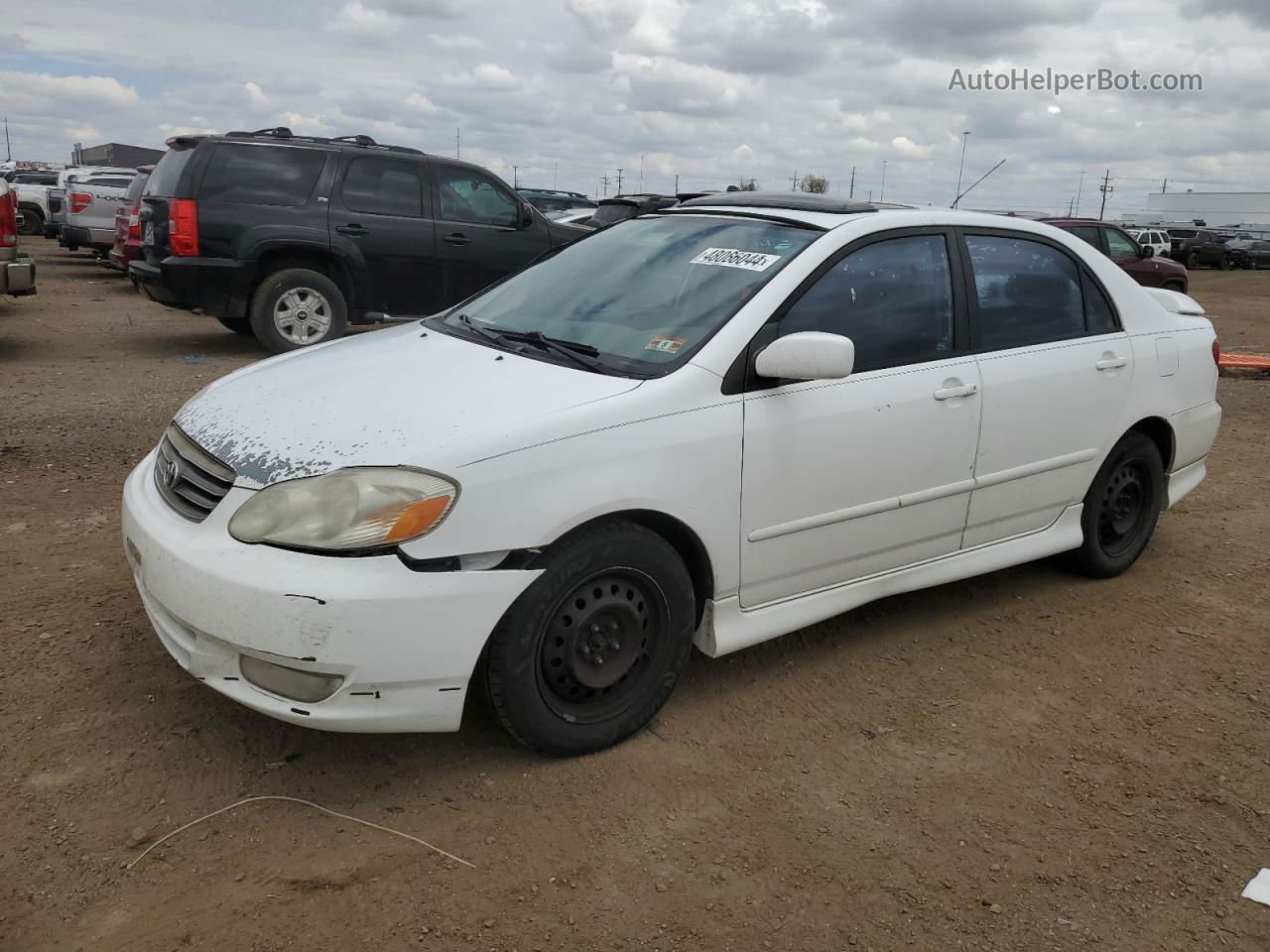 2004 Toyota Corolla Ce White vin: 1NXBR32E54Z193099