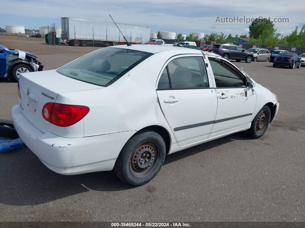 2004 Toyota Corolla Ce White vin: 1NXBR32E54Z213111