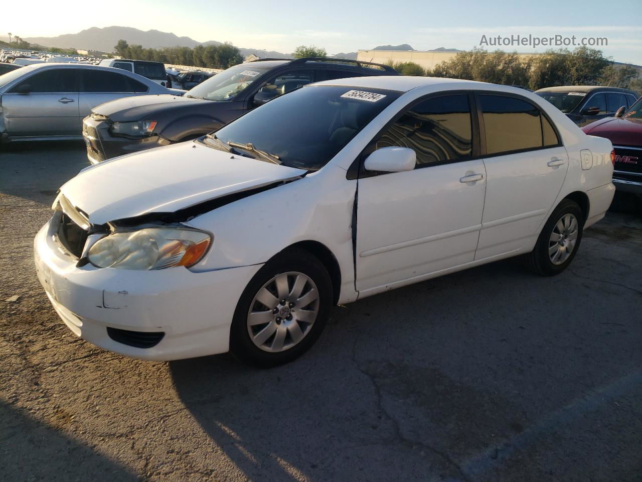 2004 Toyota Corolla Ce White vin: 1NXBR32E54Z219068