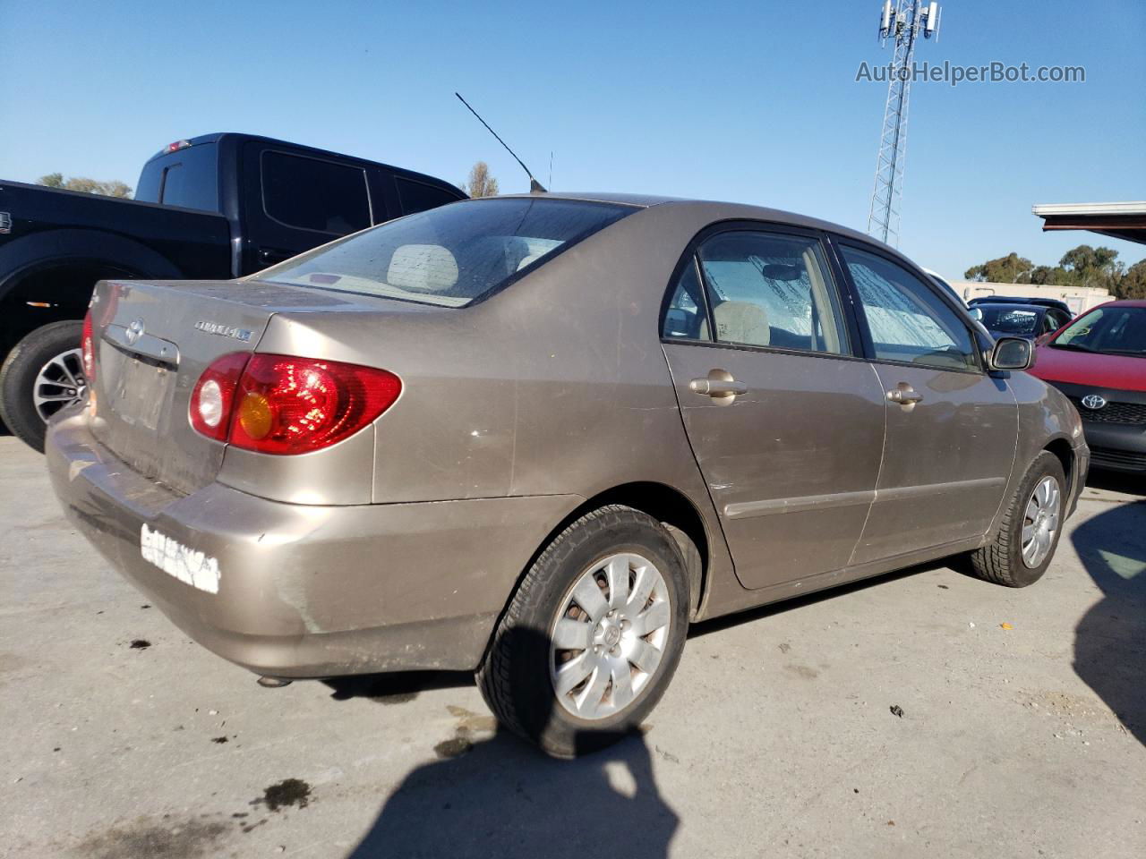 2004 Toyota Corolla Ce Beige vin: 1NXBR32E54Z219166