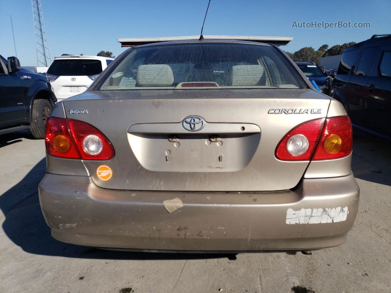 2004 Toyota Corolla Ce Beige vin: 1NXBR32E54Z219166