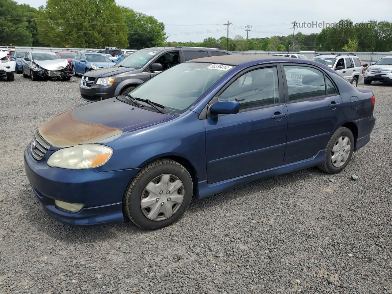 2004 Toyota Corolla Ce Blue vin: 1NXBR32E54Z263359