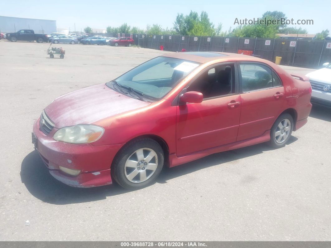 2004 Toyota Corolla S Burgundy vin: 1NXBR32E54Z282512