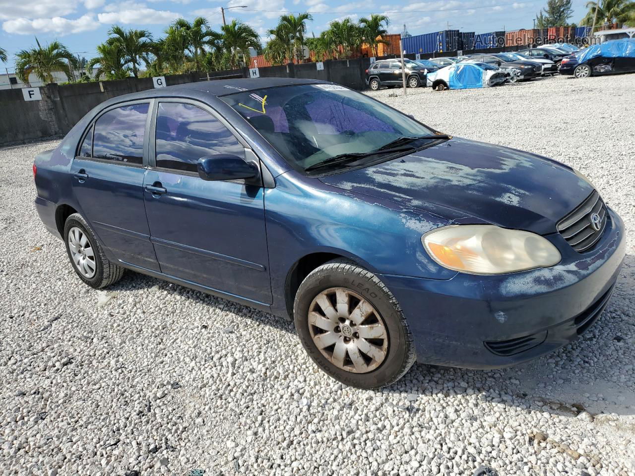 2004 Toyota Corolla Ce Blue vin: 1NXBR32E54Z284034