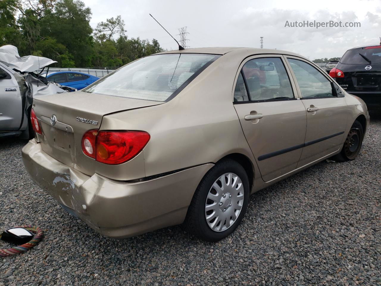 2004 Toyota Corolla Ce Beige vin: 1NXBR32E54Z286883