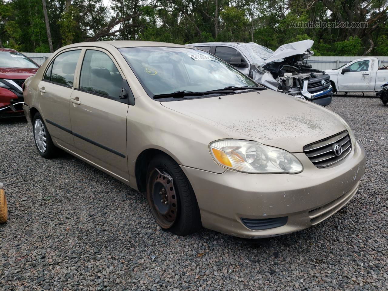 2004 Toyota Corolla Ce Beige vin: 1NXBR32E54Z286883