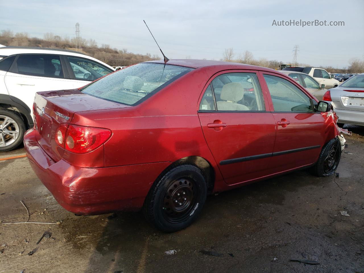 2008 Toyota Corolla Ce Red vin: 1NXBR32E58Z963758