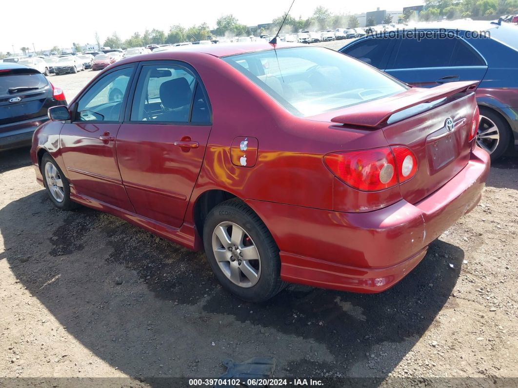 2008 Toyota Corolla S Red vin: 1NXBR32E58Z966515