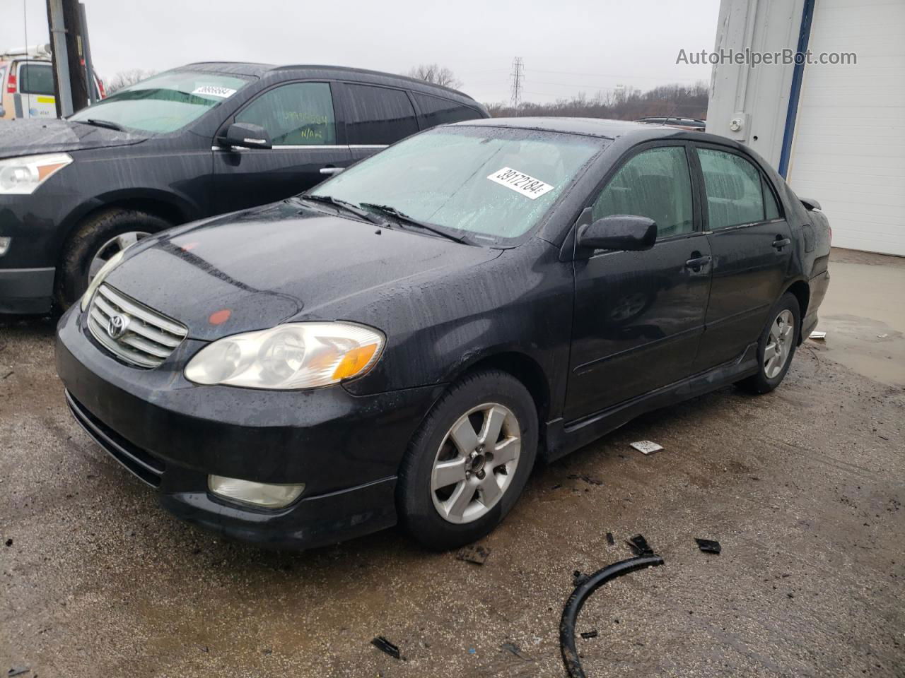 2003 Toyota Corolla Ce Black vin: 1NXBR32E63Z015474