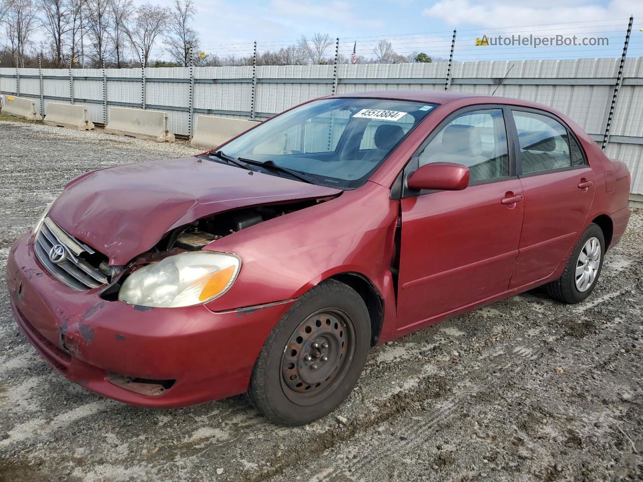 2003 Toyota Corolla Ce Red vin: 1NXBR32E63Z023087