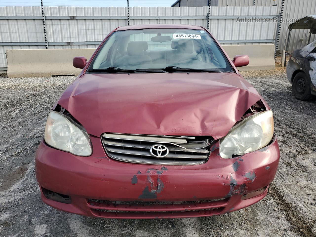 2003 Toyota Corolla Ce Red vin: 1NXBR32E63Z023087