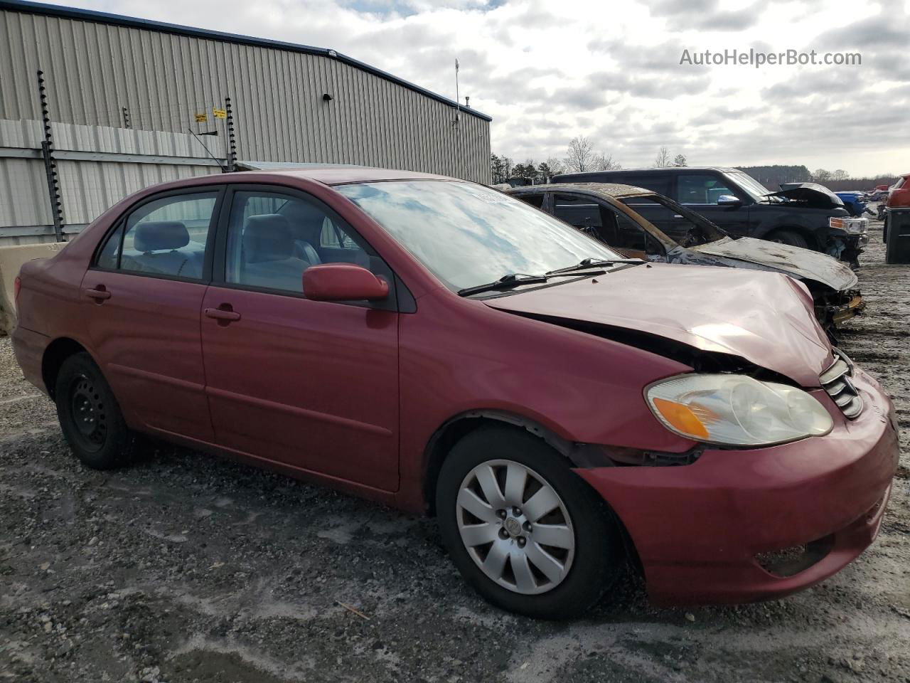 2003 Toyota Corolla Ce Red vin: 1NXBR32E63Z023087