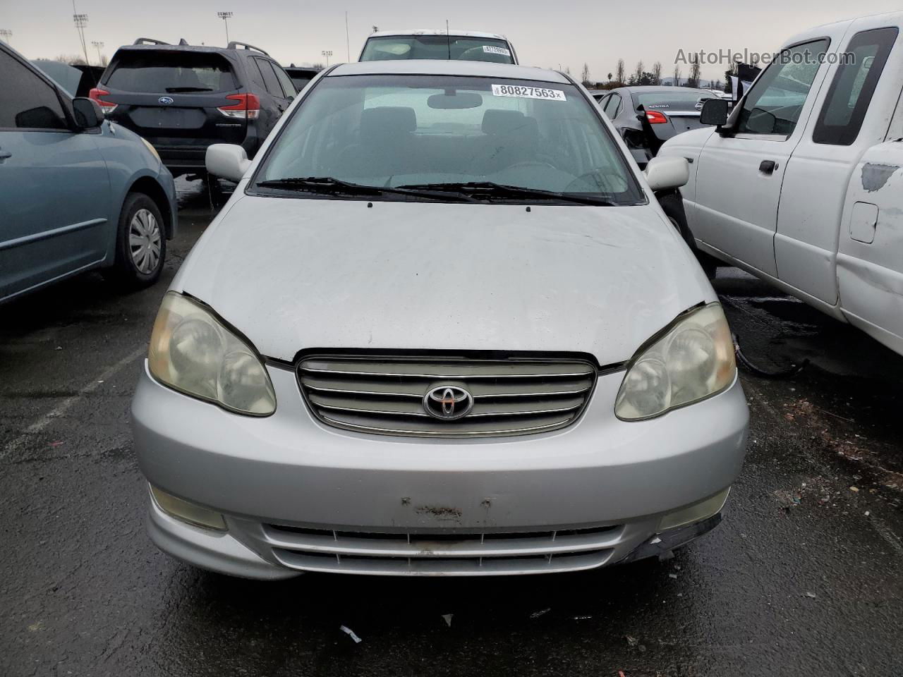 2003 Toyota Corolla Ce Silver vin: 1NXBR32E63Z032811