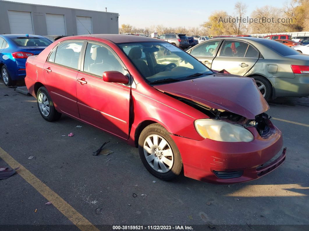 2003 Toyota Corolla Le Red vin: 1NXBR32E63Z046191