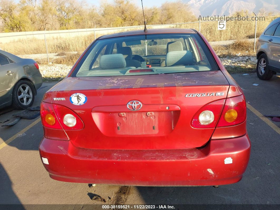 2003 Toyota Corolla Le Red vin: 1NXBR32E63Z046191