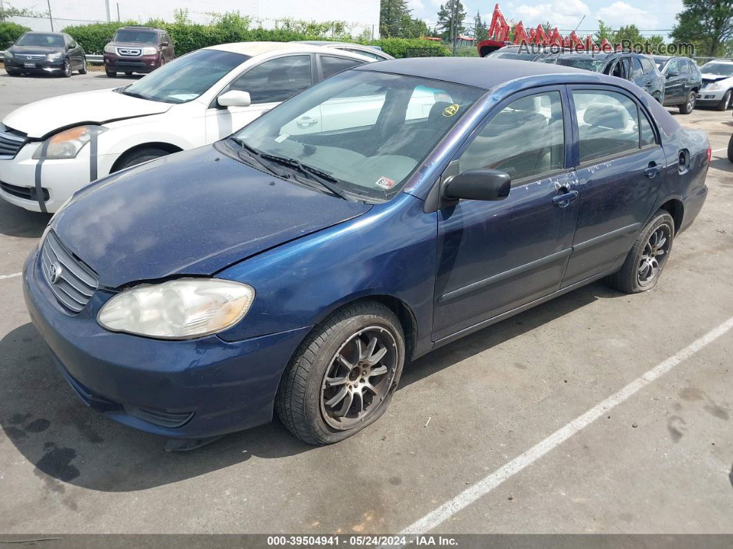 2003 Toyota Corolla Ce Blue vin: 1NXBR32E63Z079773