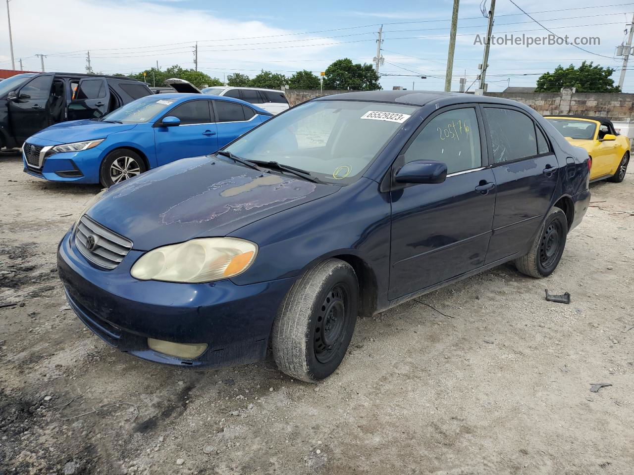 2003 Toyota Corolla Ce Синий vin: 1NXBR32E63Z089199