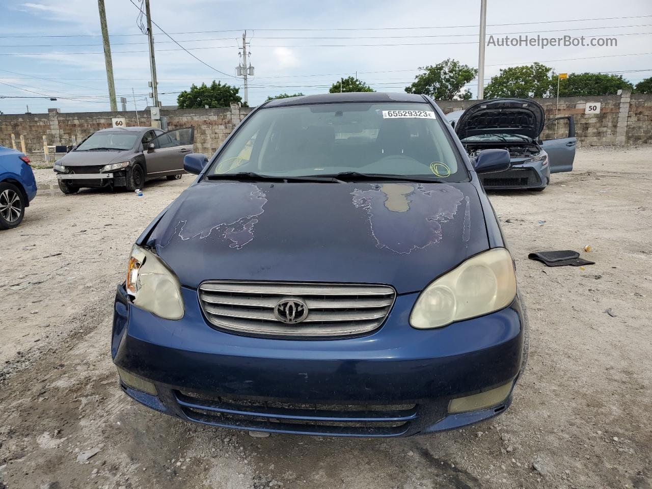 2003 Toyota Corolla Ce Blue vin: 1NXBR32E63Z089199