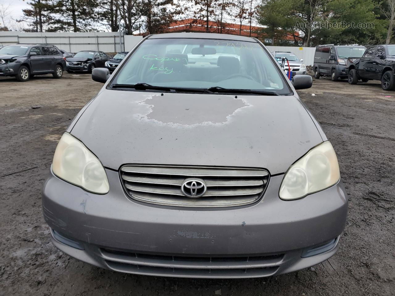 2003 Toyota Corolla Ce Gray vin: 1NXBR32E63Z121990