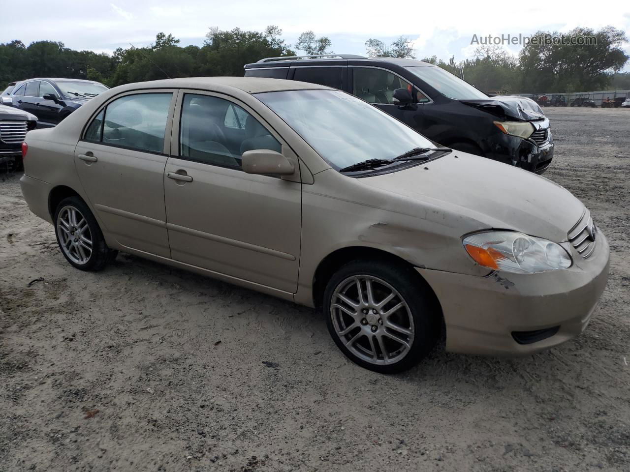 2004 Toyota Corolla Ce Beige vin: 1NXBR32E64Z217474