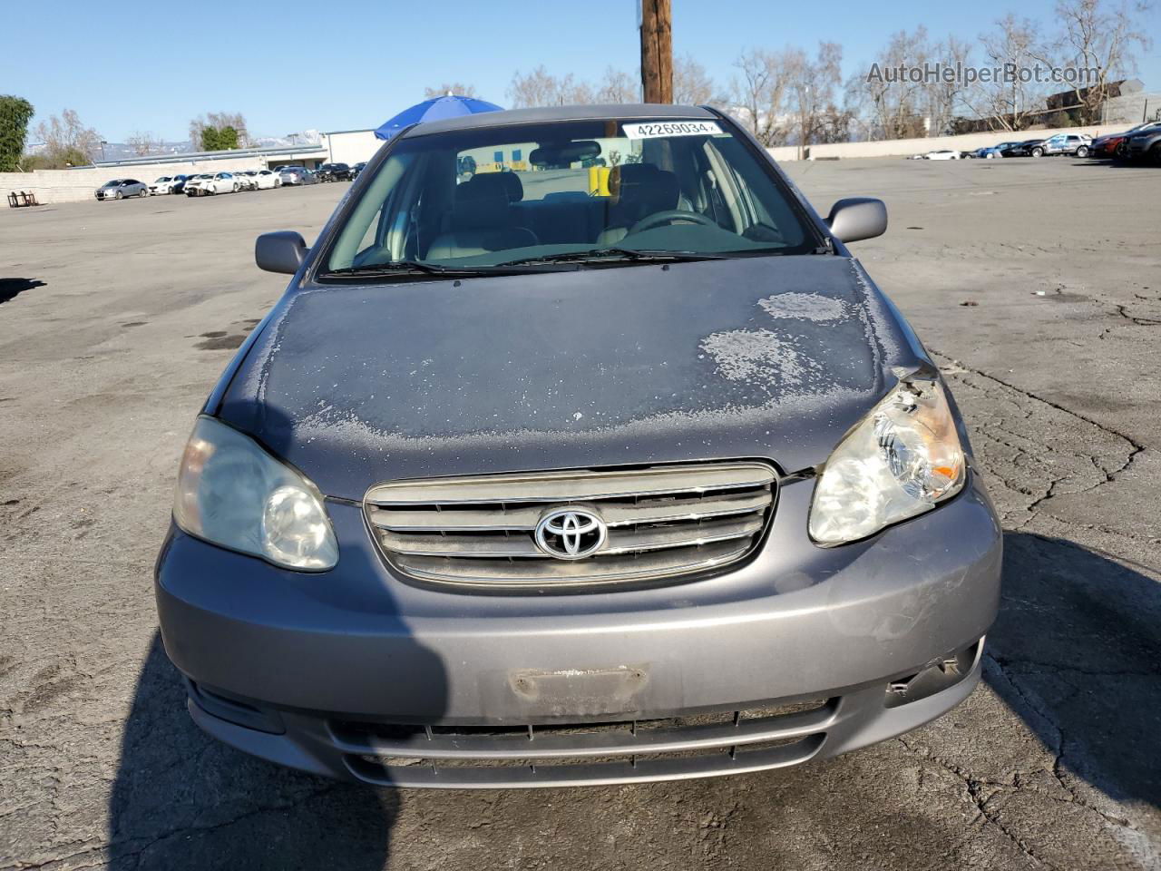 2004 Toyota Corolla Ce Gray vin: 1NXBR32E64Z225932