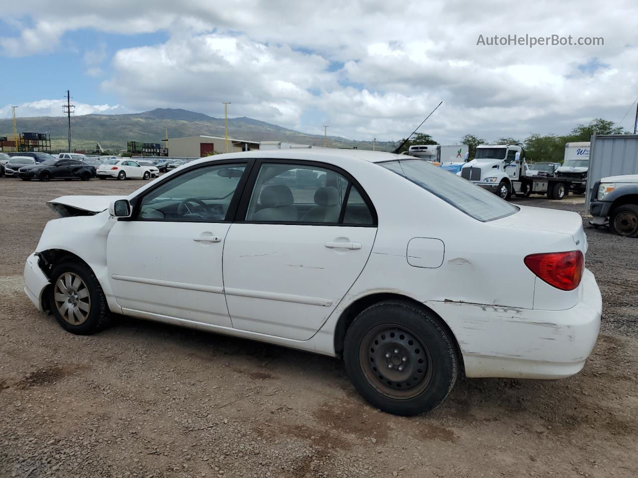 2004 Toyota Corolla Ce White vin: 1NXBR32E64Z228443