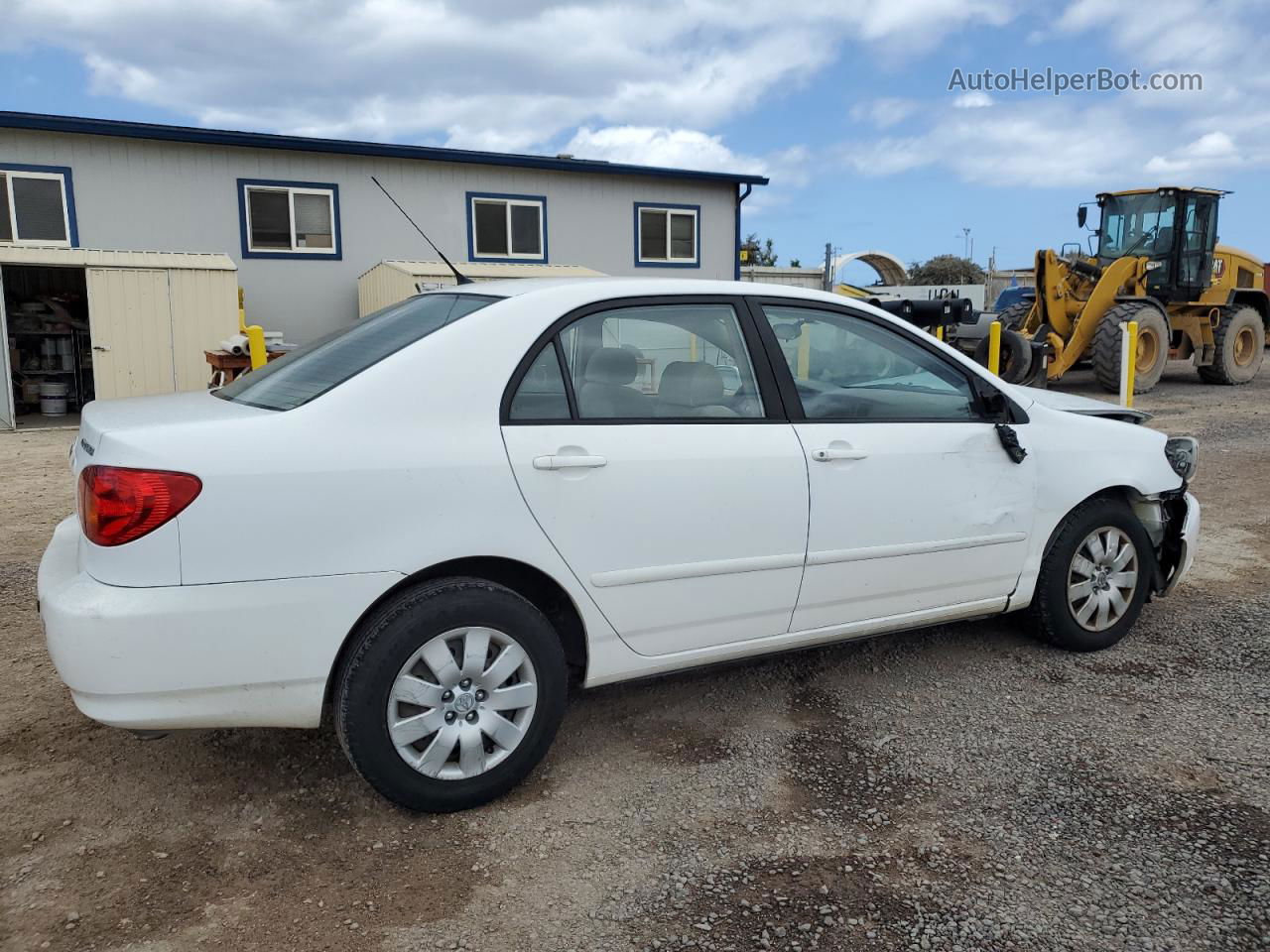 2004 Toyota Corolla Ce White vin: 1NXBR32E64Z228443