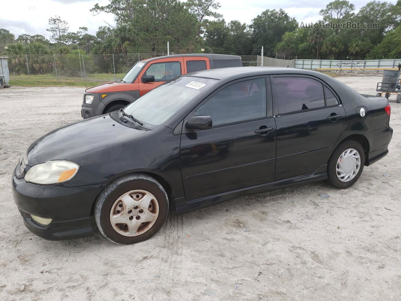 2004 Toyota Corolla Ce Black vin: 1NXBR32E64Z257392