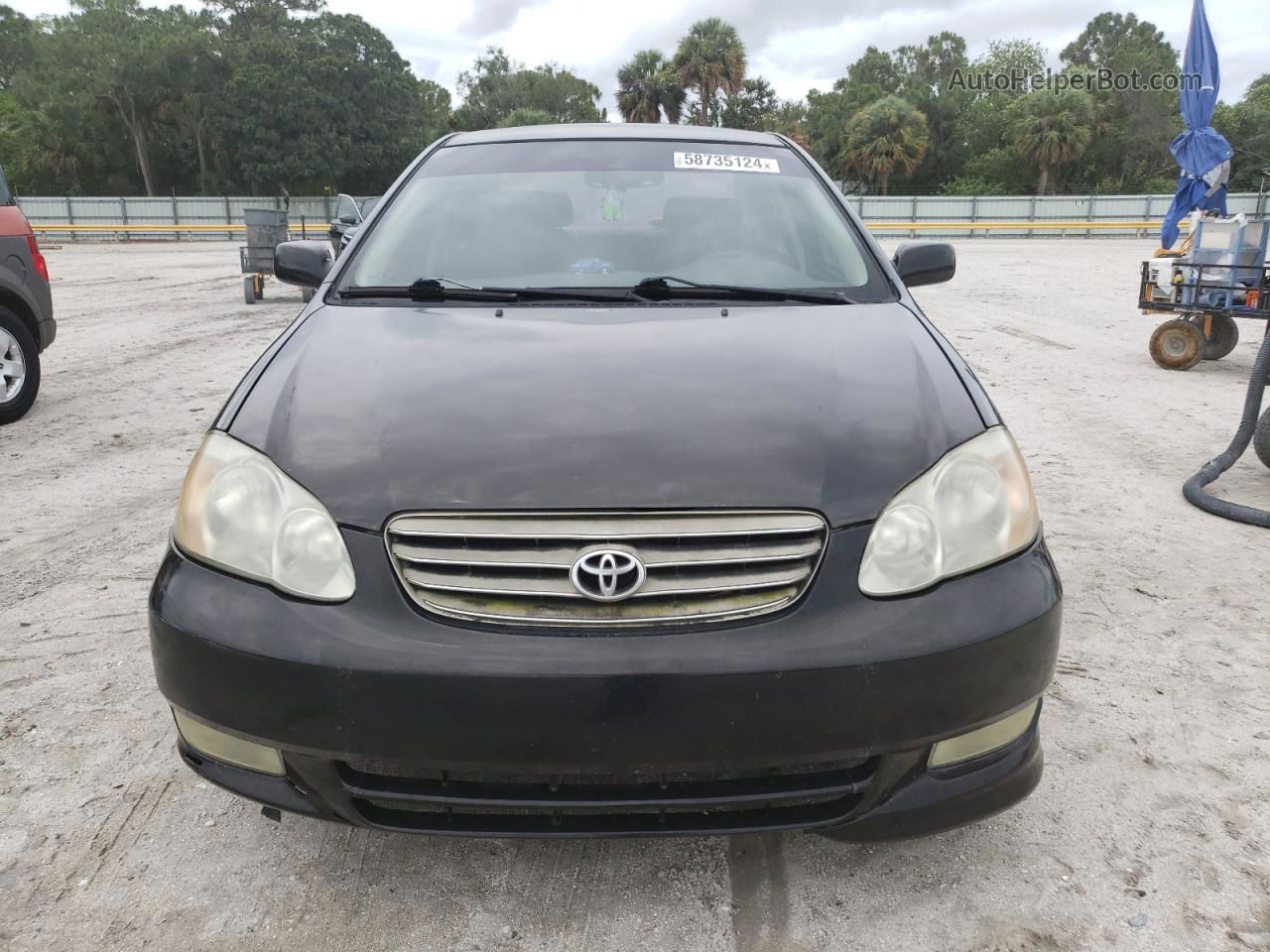 2004 Toyota Corolla Ce Black vin: 1NXBR32E64Z257392