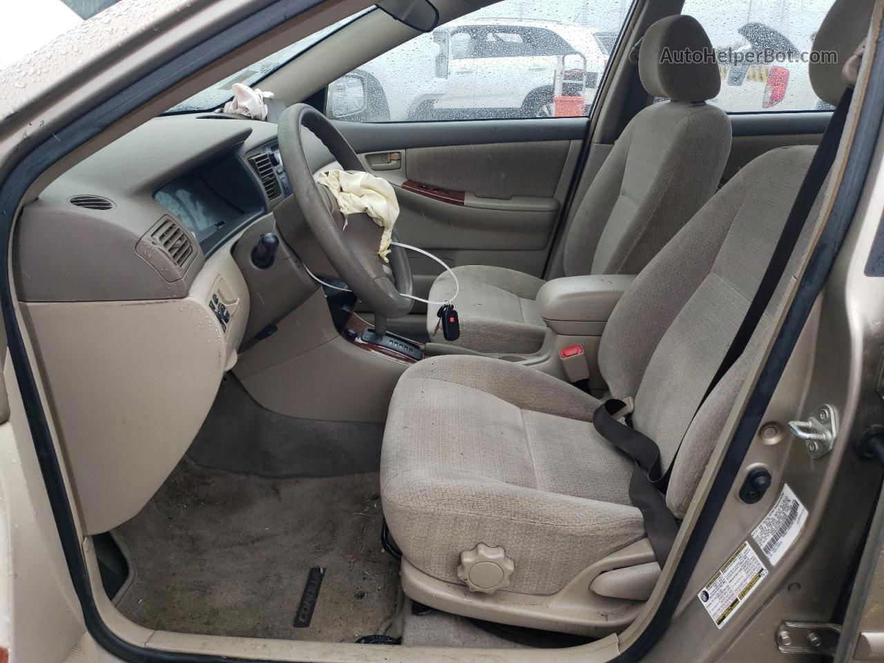 2004 Toyota Corolla Ce Beige vin: 1NXBR32E64Z263998