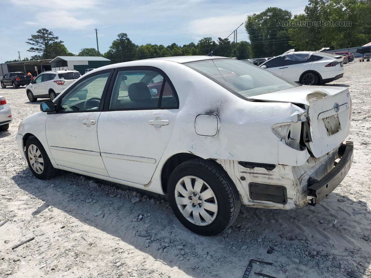 2004 Toyota Corolla Ce White vin: 1NXBR32E64Z302489