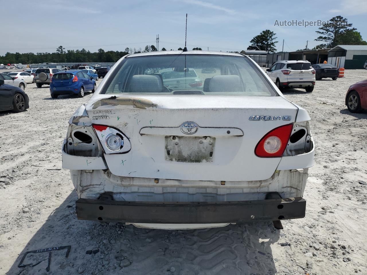 2004 Toyota Corolla Ce White vin: 1NXBR32E64Z302489