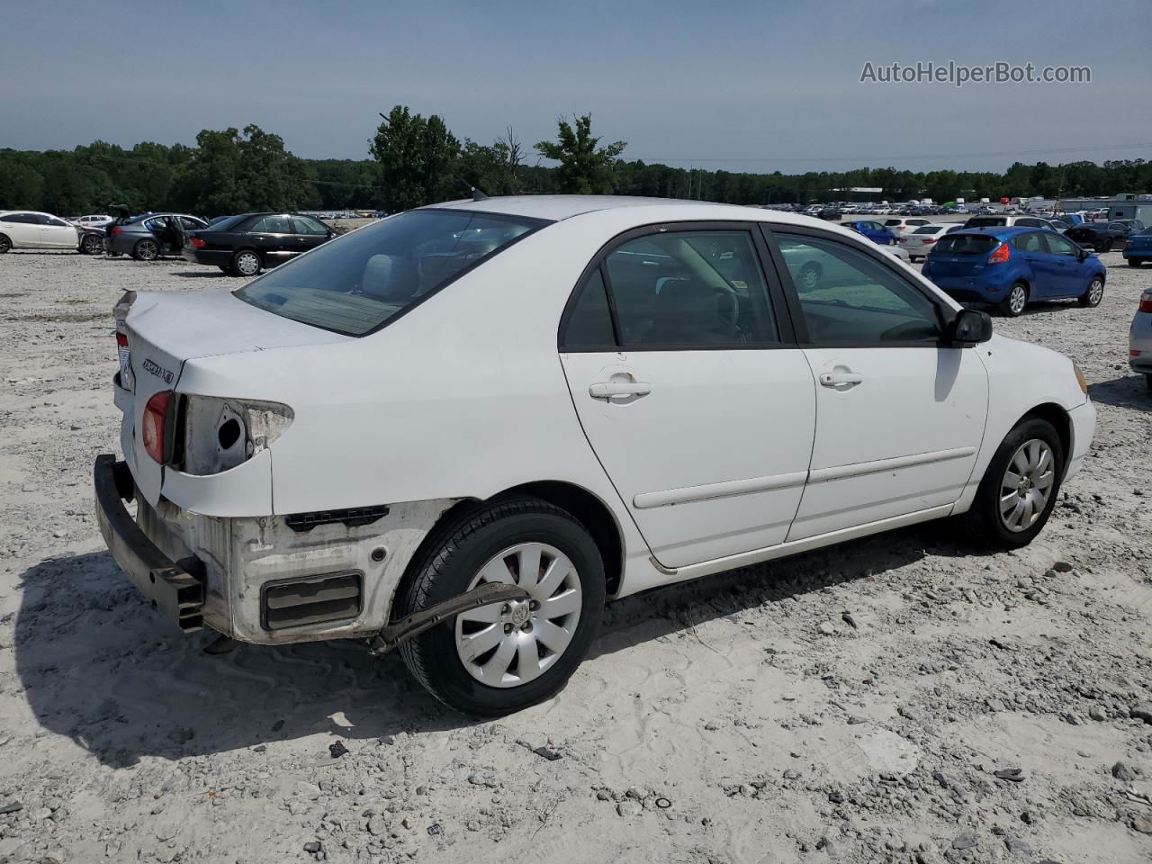 2004 Toyota Corolla Ce White vin: 1NXBR32E64Z302489