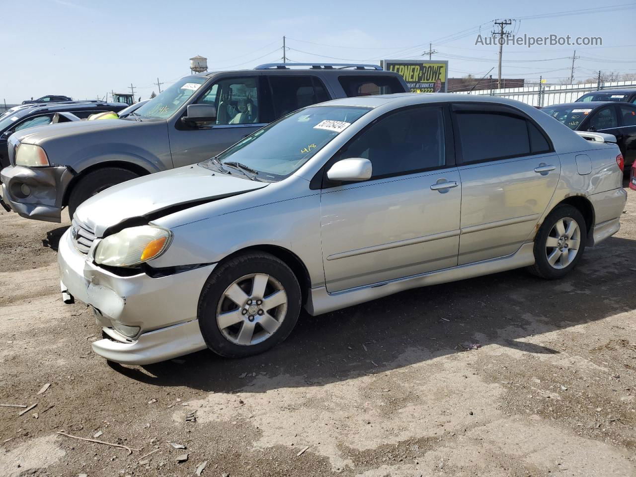 2004 Toyota Corolla Ce Silver vin: 1NXBR32E64Z322063