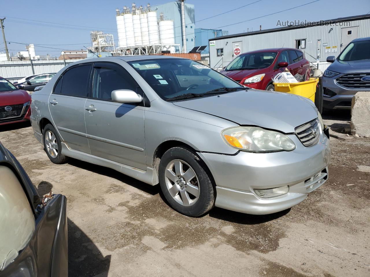 2004 Toyota Corolla Ce Silver vin: 1NXBR32E64Z322063