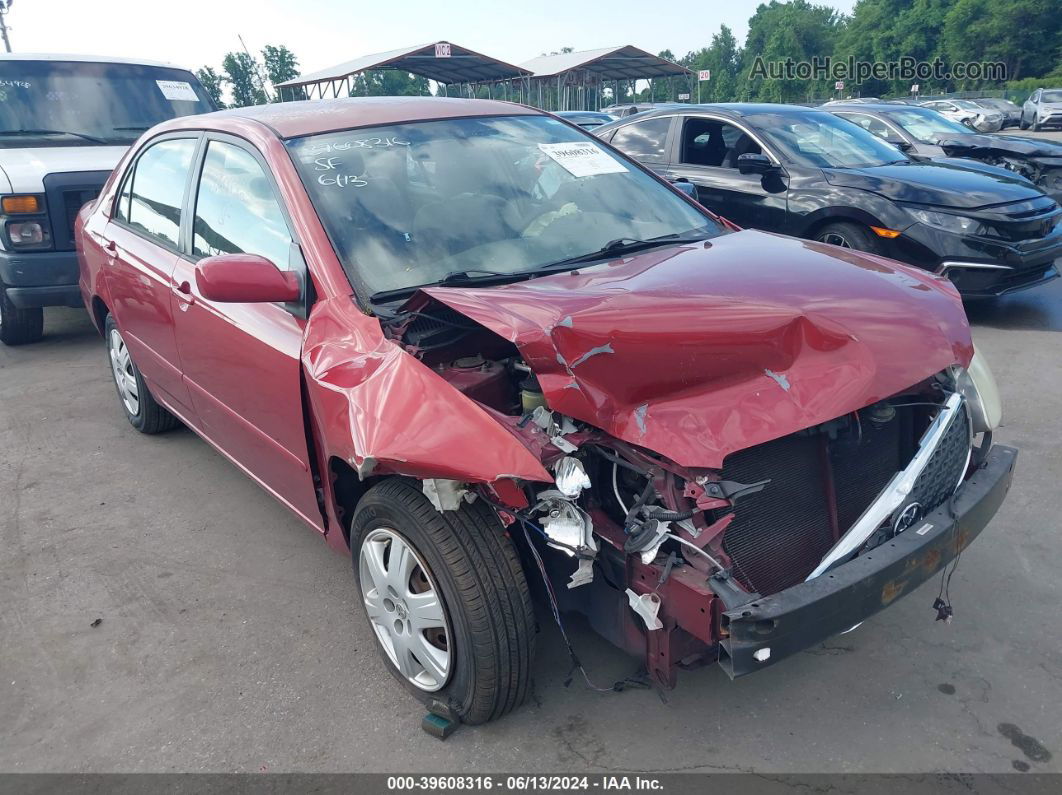 2005 Toyota Corolla Le Red vin: 1NXBR32E65Z348454