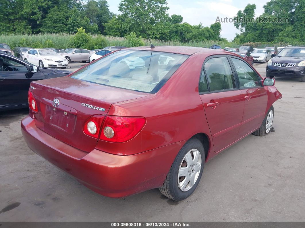 2005 Toyota Corolla Le Red vin: 1NXBR32E65Z348454