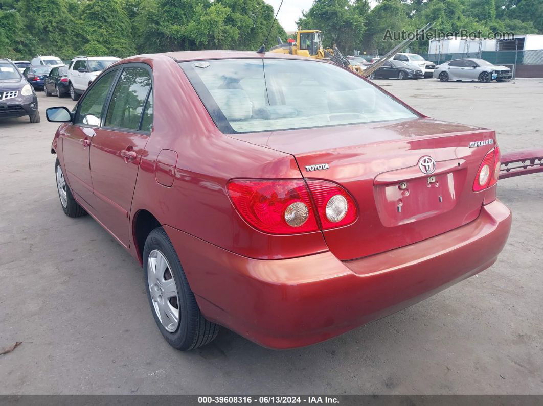 2005 Toyota Corolla Le Red vin: 1NXBR32E65Z348454