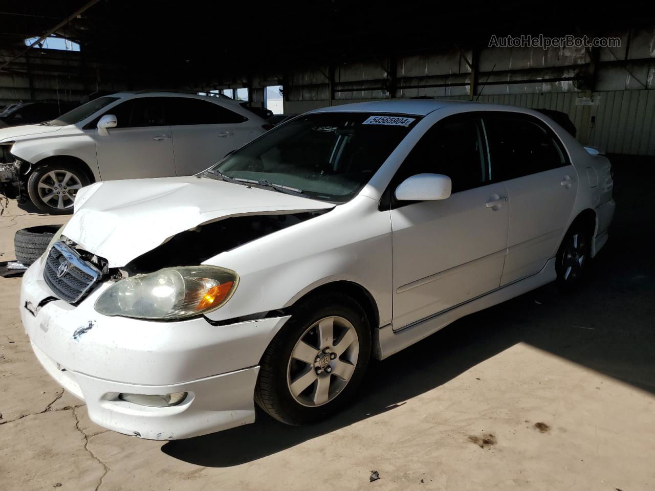 2005 Toyota Corolla Ce White vin: 1NXBR32E65Z454936