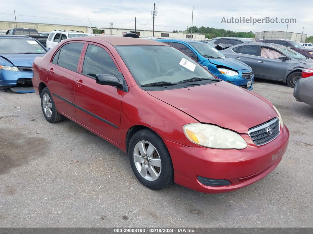 2005 Toyota Corolla Ce Burgundy vin: 1NXBR32E65Z557547