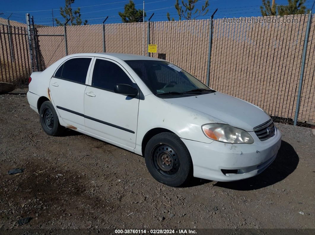 2003 Toyota Corolla Ce White vin: 1NXBR32E73Z012678