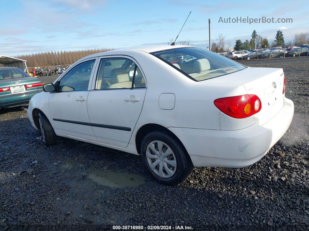 2003 Toyota Corolla Ce White vin: 1NXBR32E73Z069477