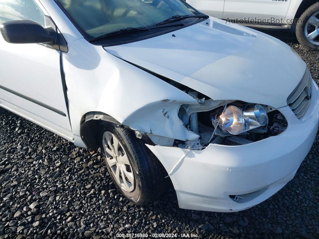 2003 Toyota Corolla Ce White vin: 1NXBR32E73Z069477